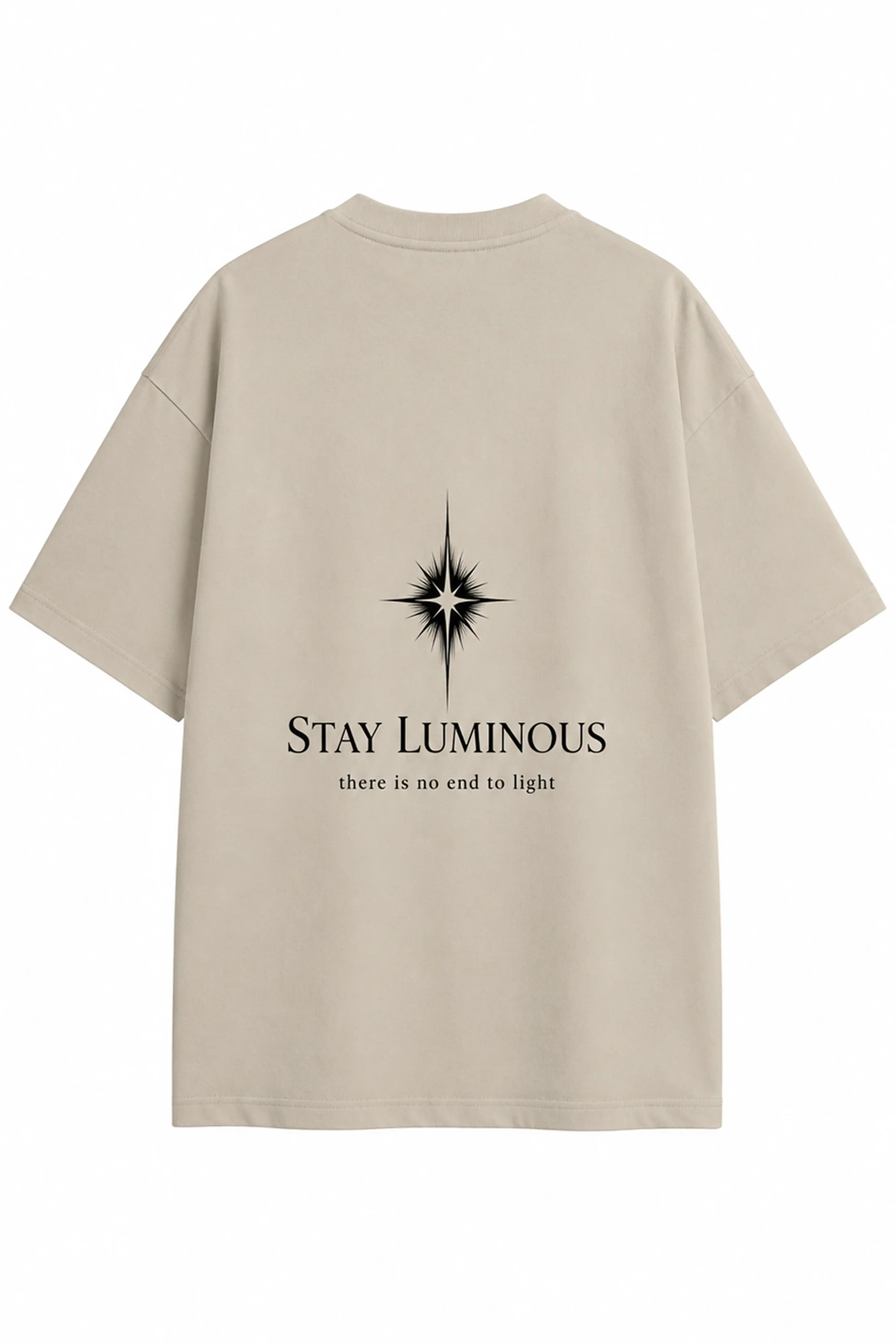 жіноча футболка oversize з принтом STAY LUMINOUS there is no end to light